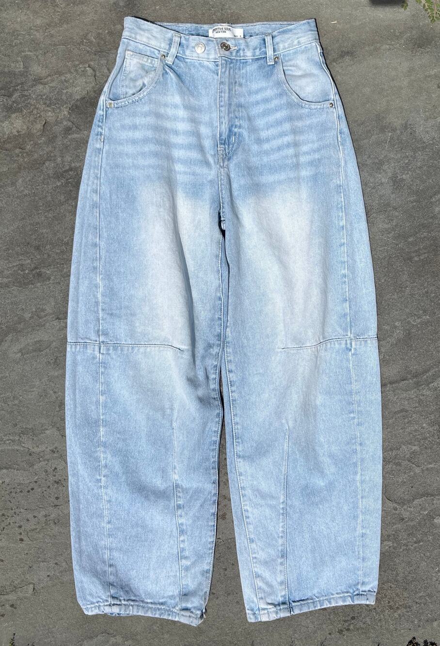 Creative Soul New York High Waisted Barrel Wide Leg Jeans Size 6, 26